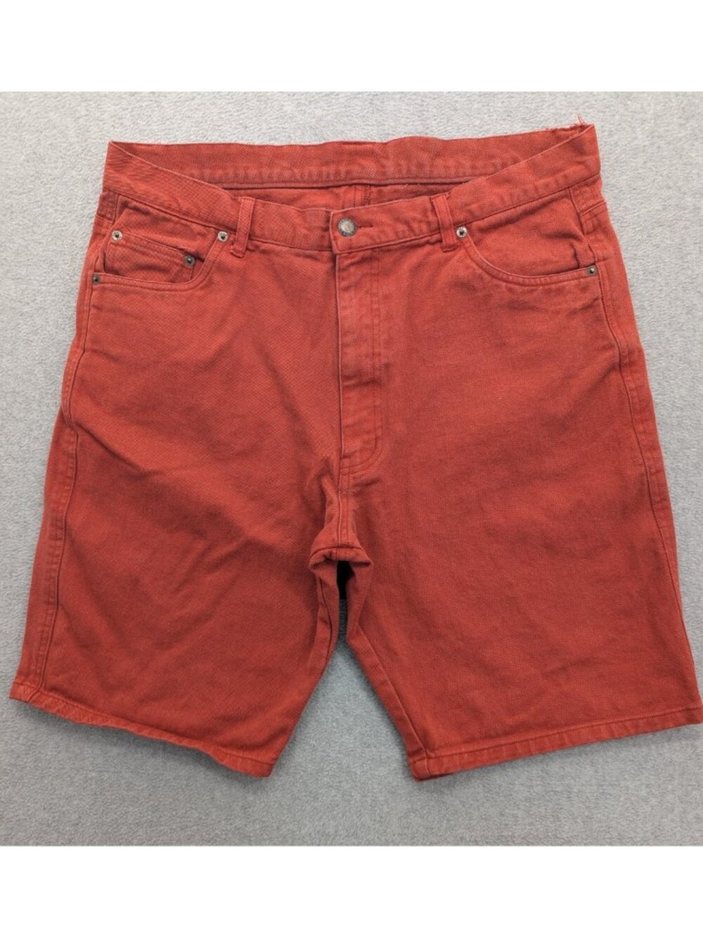 Bugle Boy Denim Shorts Mens 38 Red Bermuda 5 Pocket 10 Inseam Casual Summer